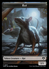 Zombie (0019) // Rat Double-Sided Token [Commander Masters Tokens] | Tabernacle Games