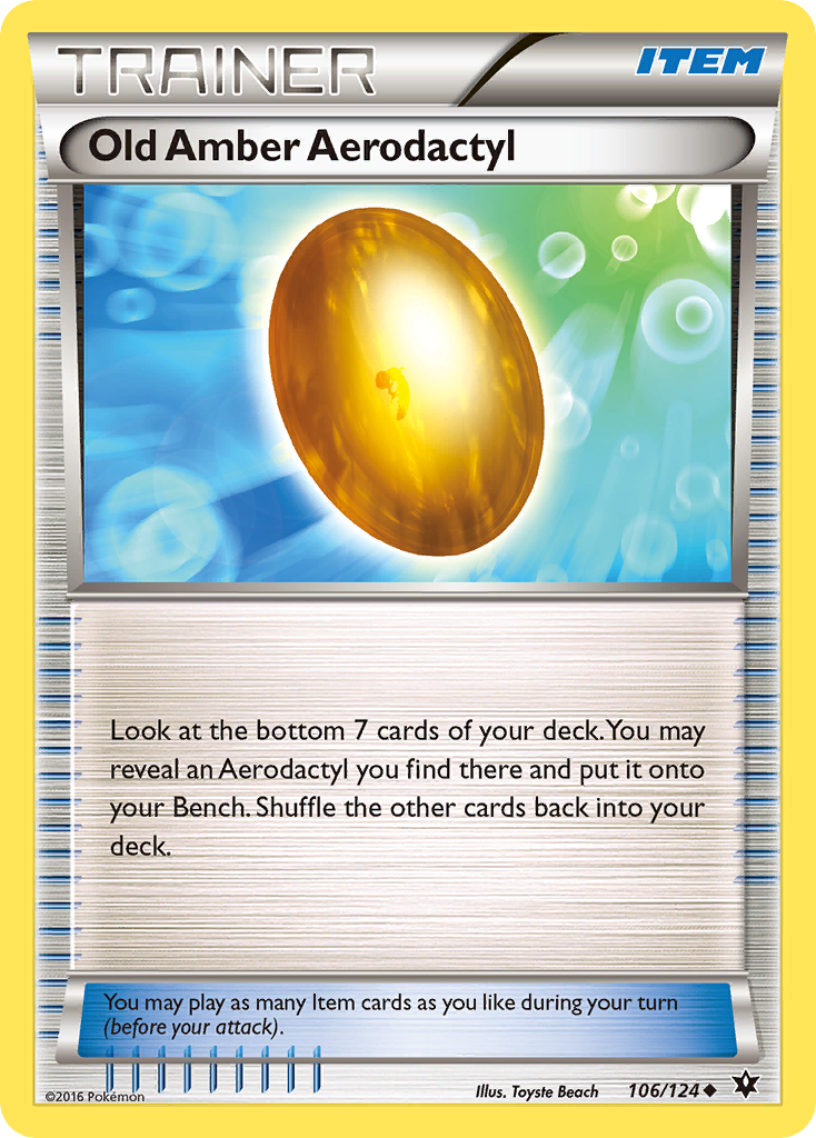 Old Amber Aerodactyl (106/124) [XY: Fates Collide] | Tabernacle Games