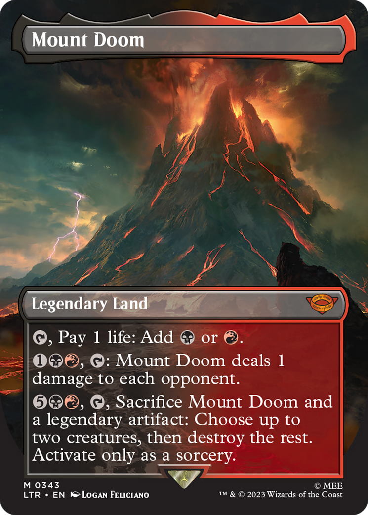 Mount Doom (Borderless Alternate Art) [The Lord of the Rings: Tales of Middle-Earth] | Tabernacle Games