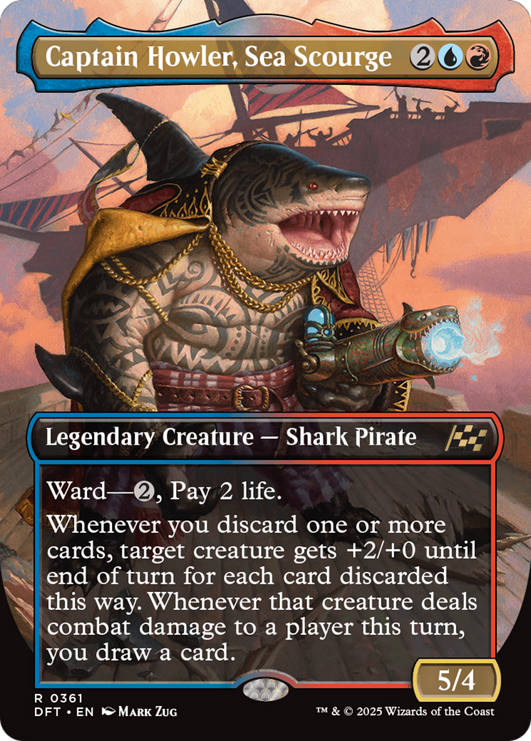 Captain Howler, Sea Scourge (Borderless) [Aetherdrift] | Tabernacle Games