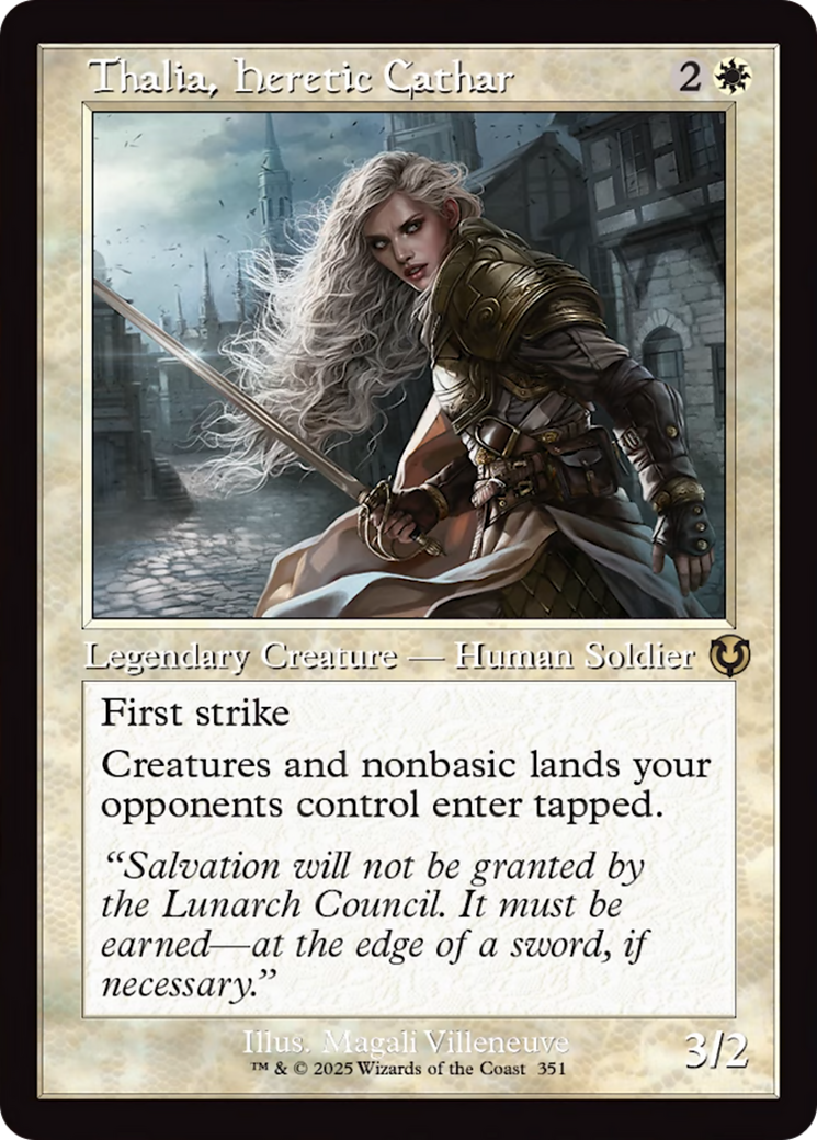 Thalia, Heretic Cathar (Retro Frame) [Innistrad Remastered] | Tabernacle Games