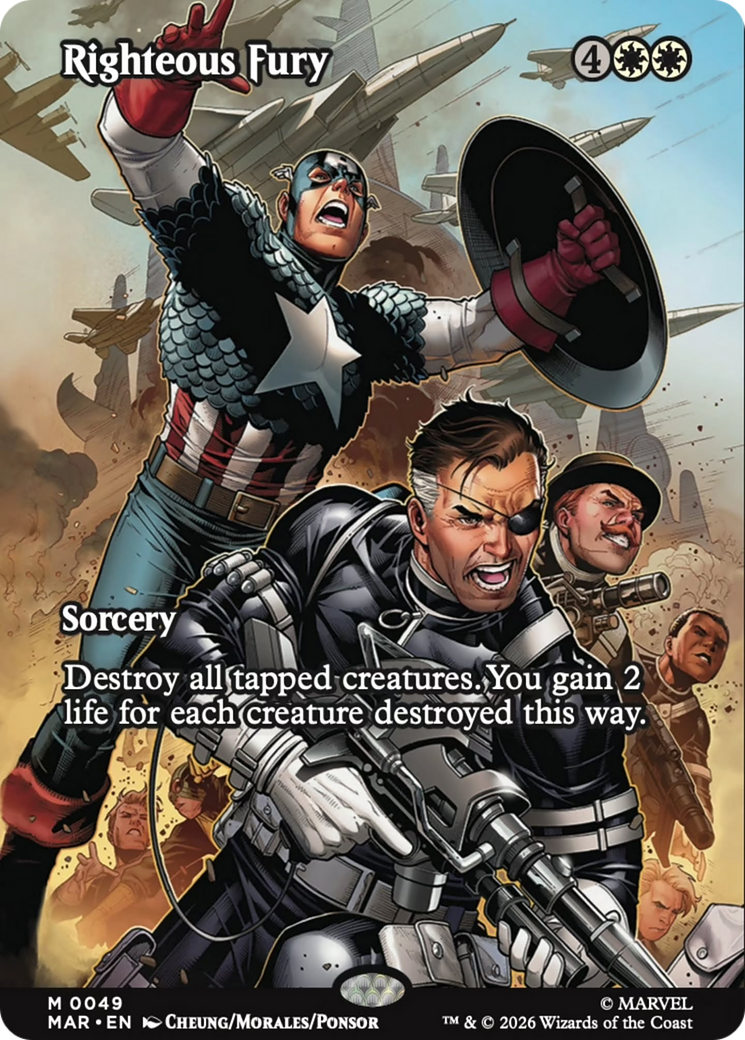 Righteous Fury (Borderless) [Marvel Universe: Eternal-Legal] | Tabernacle Games