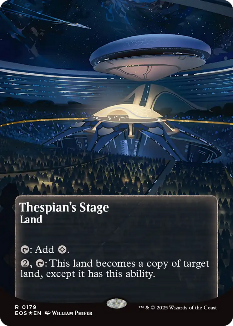 Thespian's Stage (0179) (Borderless) (Galaxy Foil) [Edge of Eternities: Stellar Sights] | Tabernacle Games