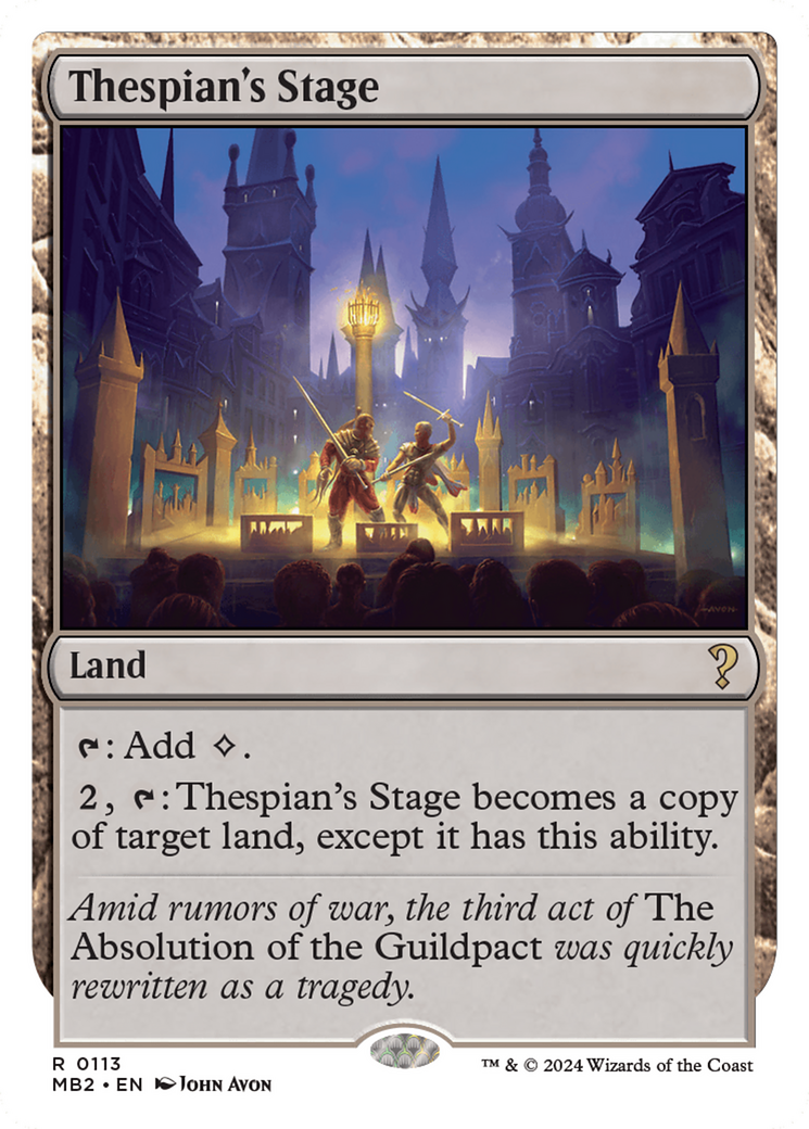 Thespian's Stage (White Border) [Mystery Booster 2] | Tabernacle Games
