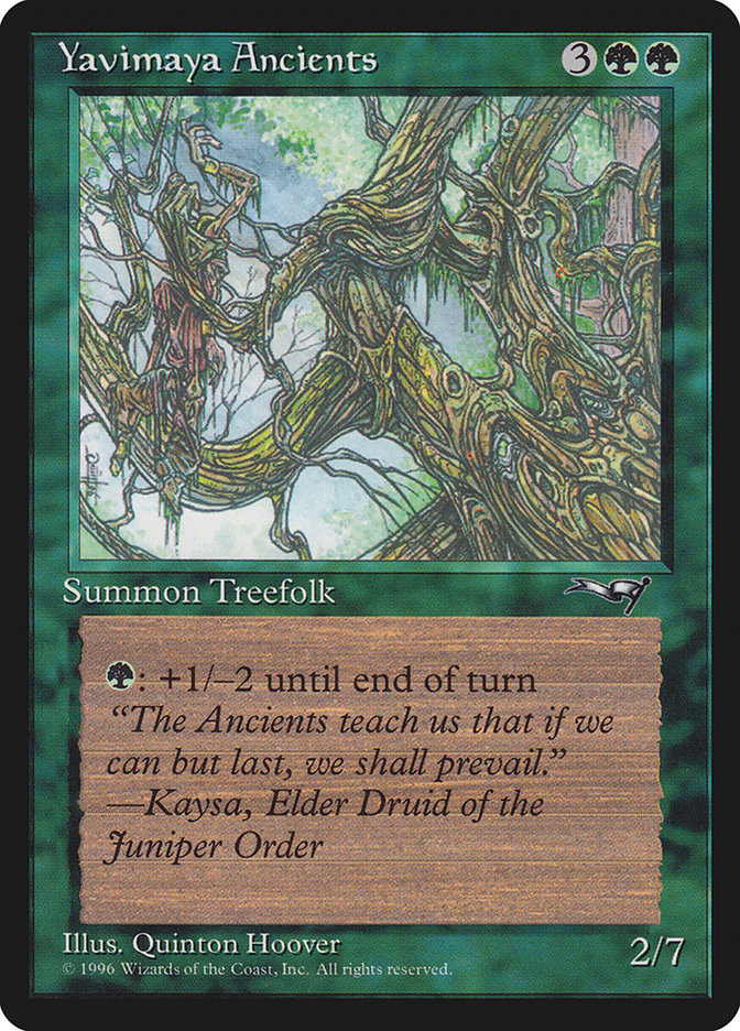 Yavimaya Ancients (Druid Art) [Alliances] | Tabernacle Games