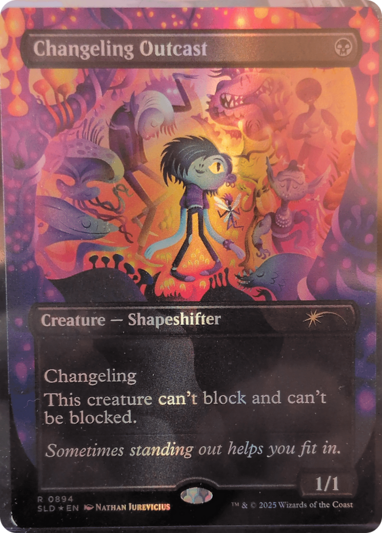 Changeling Outcast (Rainbow Foil) [Secret Lair Drop Series] | Tabernacle Games