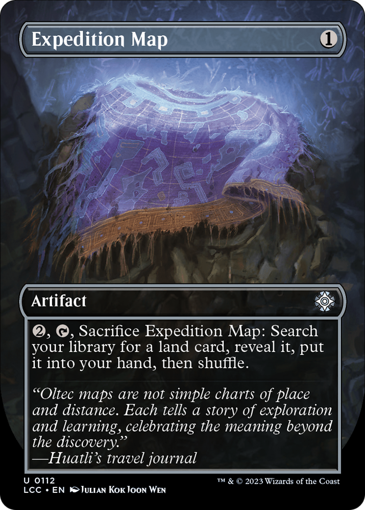Expedition Map (Borderless) [The Lost Caverns of Ixalan Commander] | Tabernacle Games