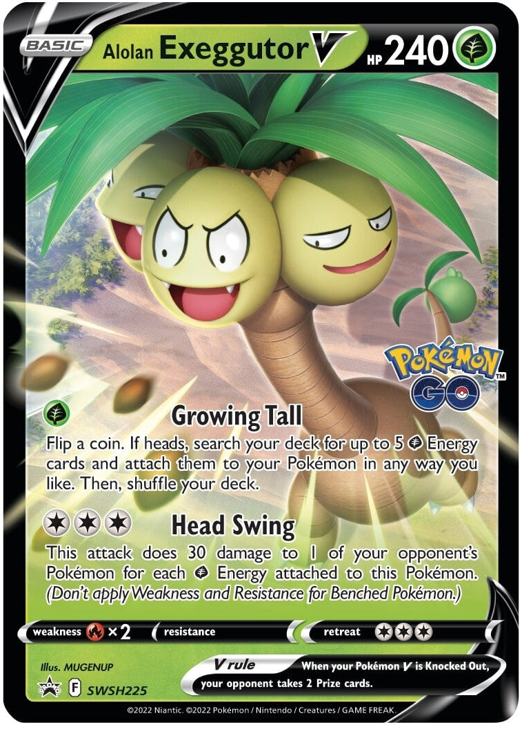 Alolan Exeggutor V (SWSH225) (Jumbo Card) [Sword & Shield: Black Star Promos] | Tabernacle Games