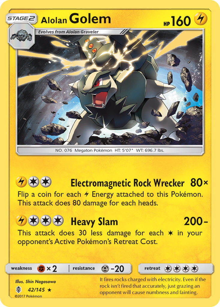 Alolan Golem (42/145) [Sun & Moon: Guardians Rising] | Tabernacle Games