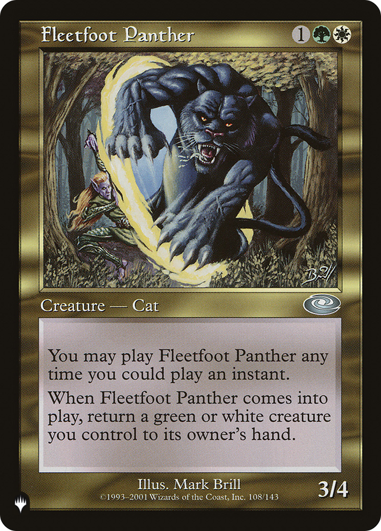 Fleetfoot Panther [The List] | Tabernacle Games