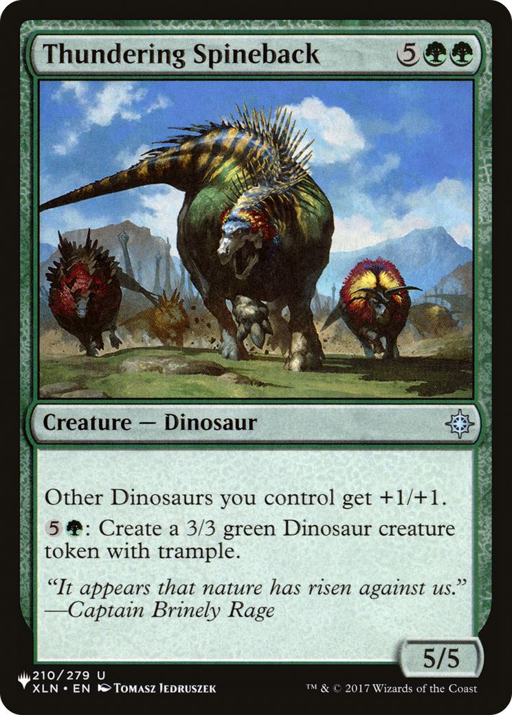 Thundering Spineback [The List] | Tabernacle Games