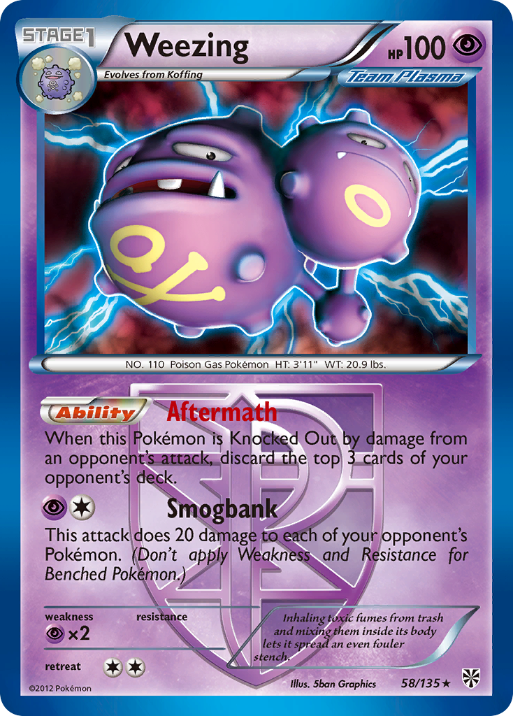Weezing (58/135) [Black & White: Plasma Storm] | Tabernacle Games