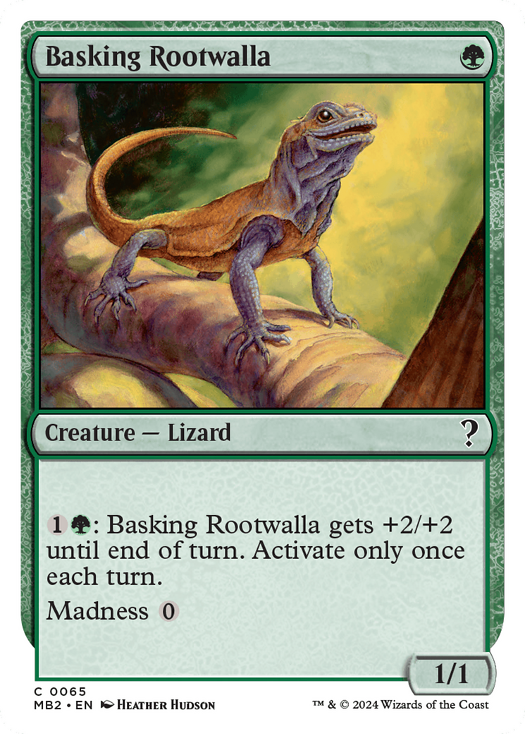 Basking Rootwalla (White Border) [Mystery Booster 2] | Tabernacle Games