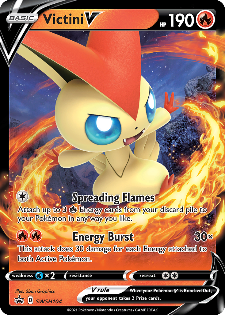 Victini V (SWSH104) [Sword & Shield: Black Star Promos] | Tabernacle Games