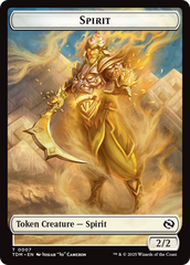Spirit (0006) // Spirit (0007) Double-Sided Token [Tarkir: Dragonstorm Tokens] | Tabernacle Games