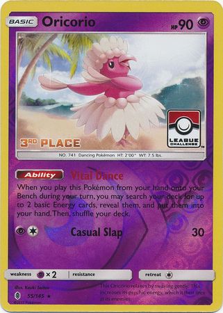 Oricorio (55/145) (League Promo 3rd Place) [Sun & Moon: Guardians Rising] | Tabernacle Games