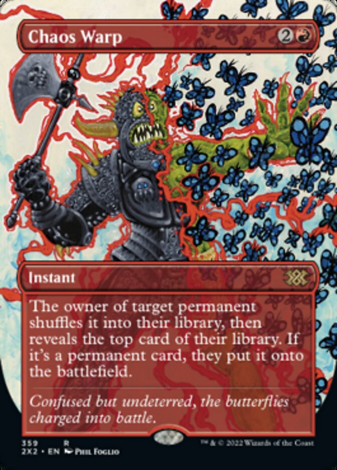 Chaos Warp (Borderless Alternate Art) [Double Masters 2022] | Tabernacle Games
