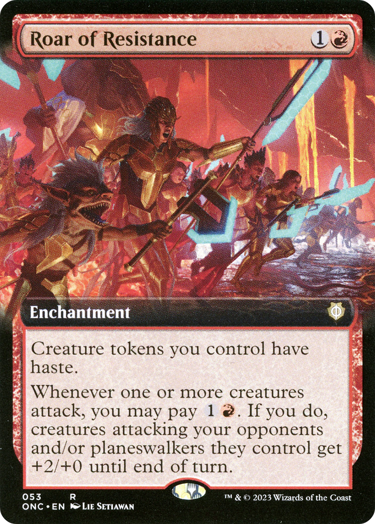 Roar of Resistance (Extended Art) [Phyrexia: All Will Be One Commander] | Tabernacle Games