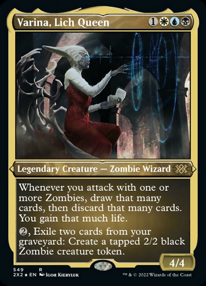 Varina, Lich Queen (Foil Etched) [Double Masters 2022] | Tabernacle Games