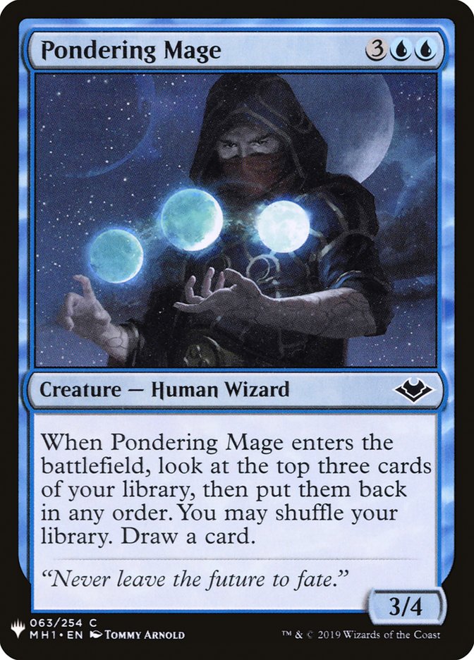 Pondering Mage [Mystery Booster] | Tabernacle Games