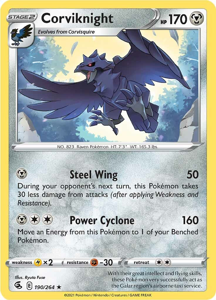 Corviknight (190/264) [Sword & Shield: Fusion Strike] | Tabernacle Games