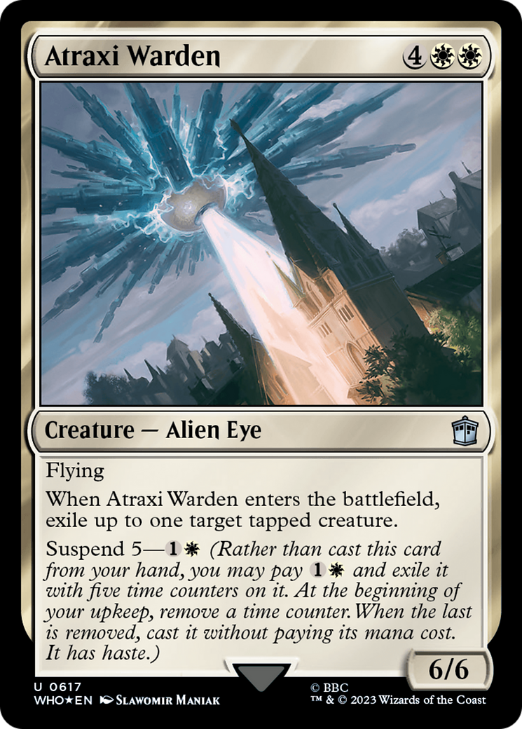 Atraxi Warden (Surge Foil) [Doctor Who] | Tabernacle Games