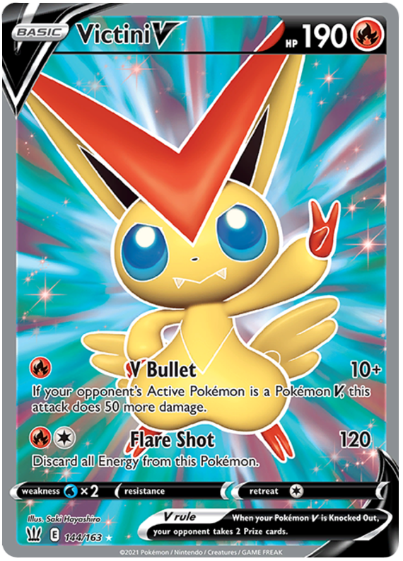 Victini V (144/163) [Sword & Shield: Battle Styles] | Tabernacle Games