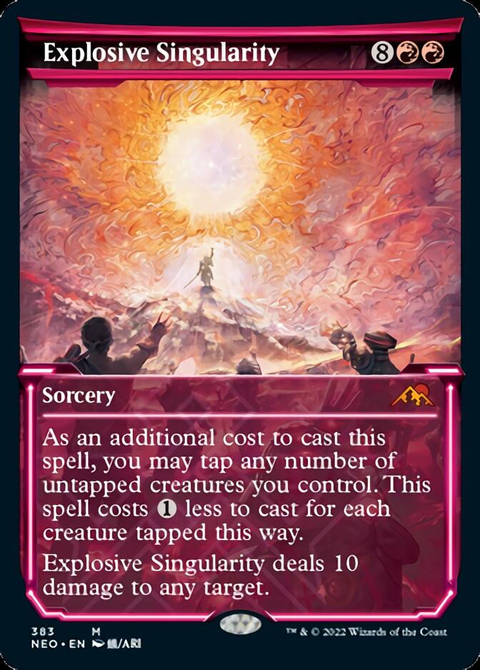 Explosive Singularity (Showcase Soft Glow) [Kamigawa: Neon Dynasty] | Tabernacle Games