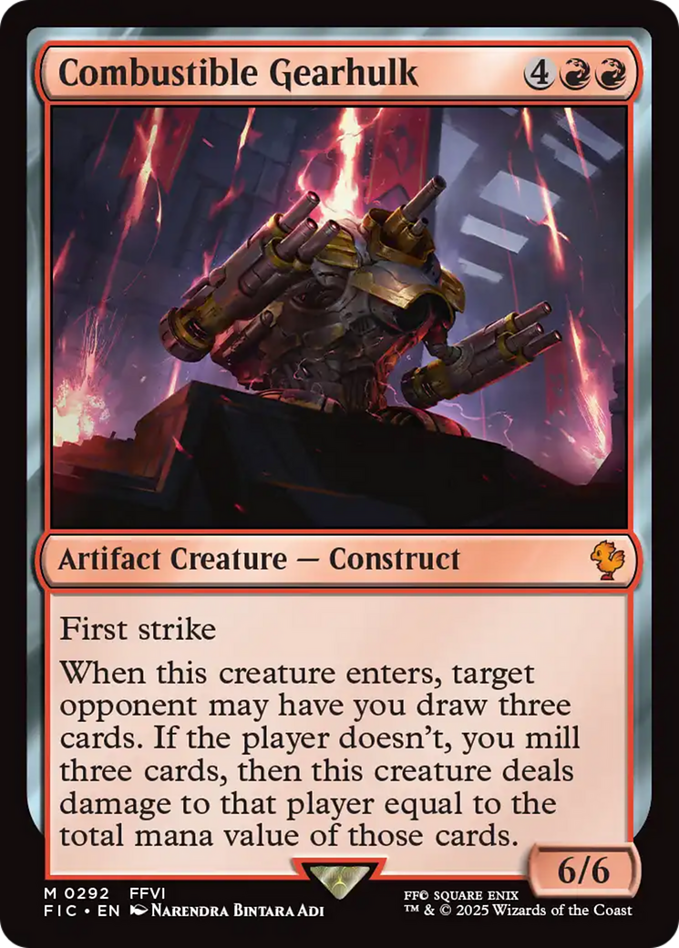 Combustible Gearhulk [FINAL FANTASY Commander] | Tabernacle Games