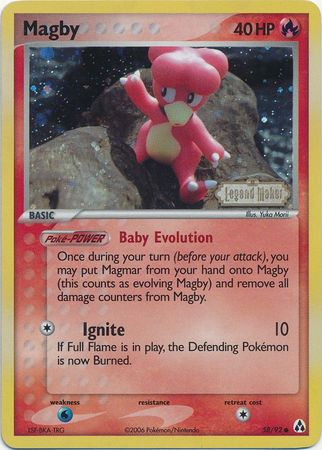 Magby (58/92) (Stamped) [EX: Legend Maker] | Tabernacle Games
