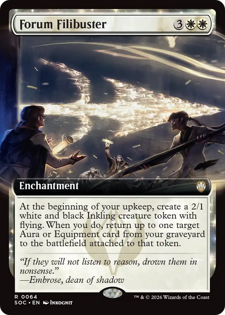 Forum Filibuster (Extended Art) [Secrets of Strixhaven Commander] | Tabernacle Games