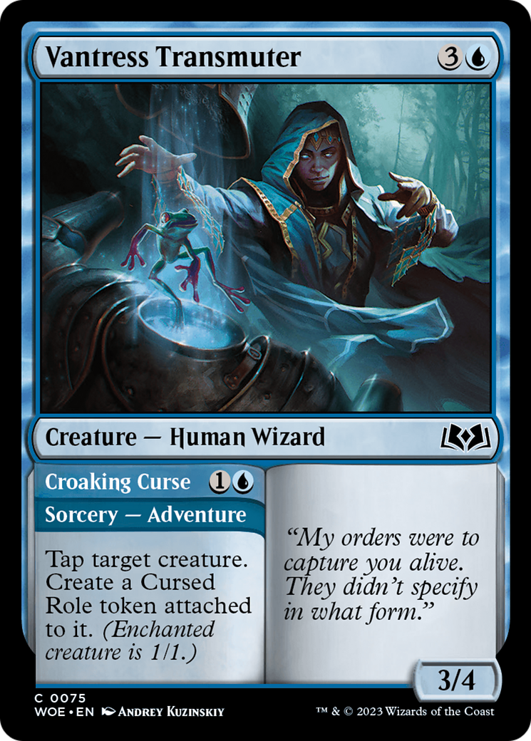 Vantress Transmuter // Croaking Curse [Wilds of Eldraine] | Tabernacle Games