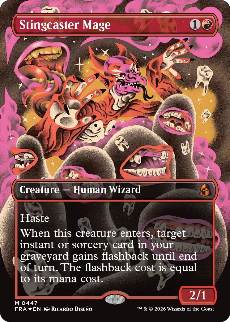Stingcaster Mage (Borderless) (0447) [Reality Fracture] | Tabernacle Games