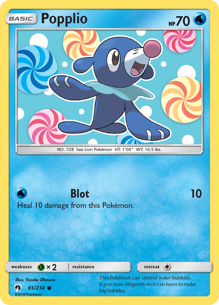 Popplio (65/214) [Sun & Moon: Lost Thunder] | Tabernacle Games