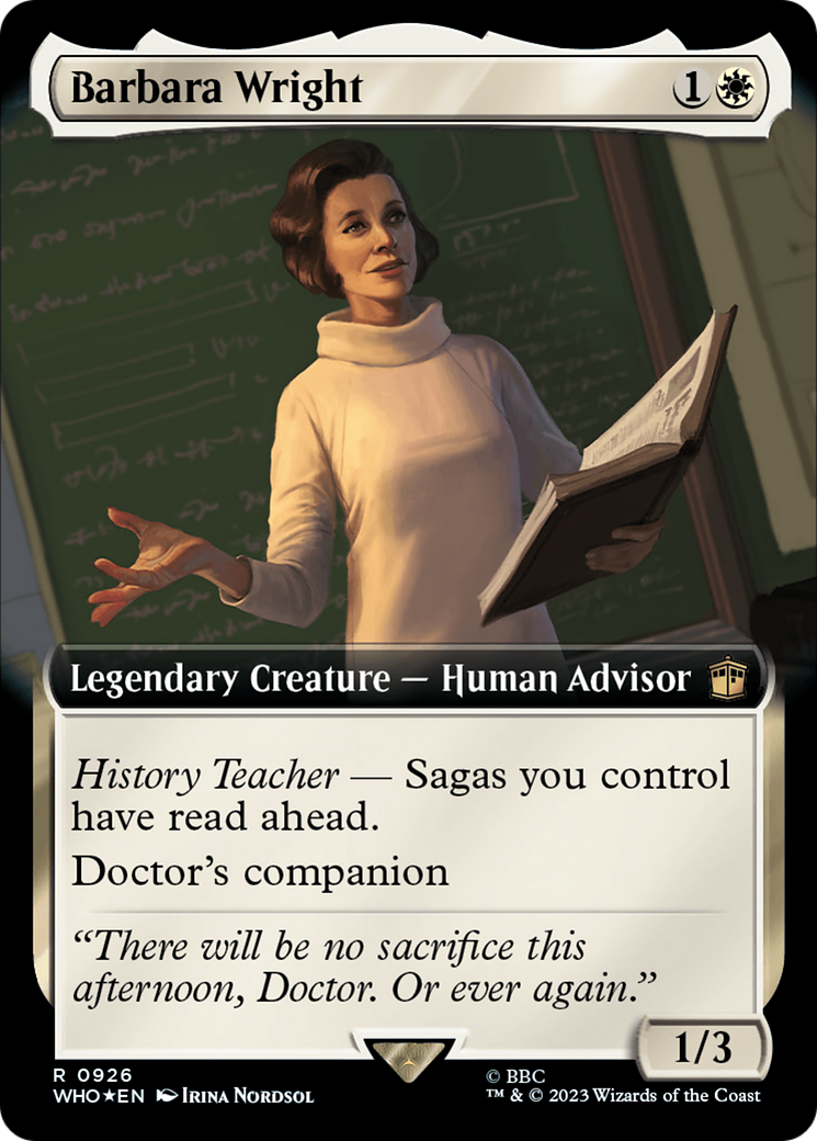 Barbara Wright (Extended Art) (Surge Foil) [Doctor Who] | Tabernacle Games