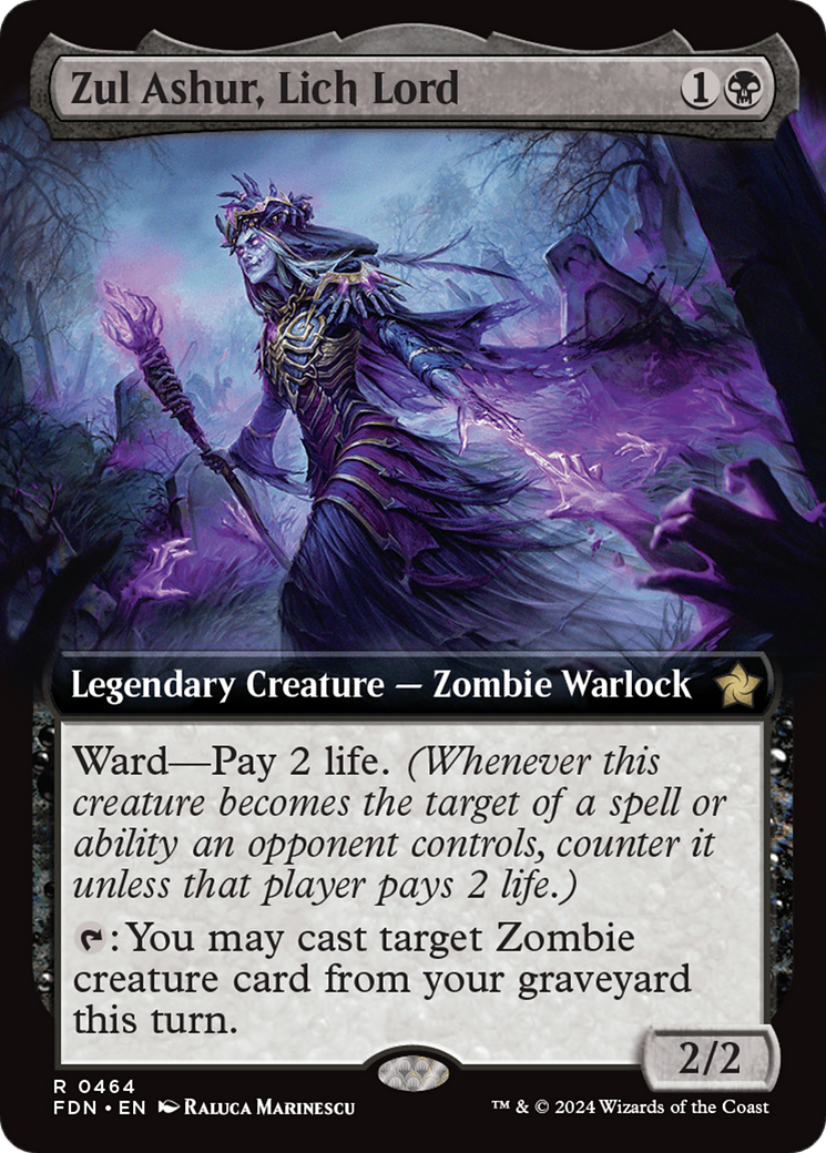 Zul Ashur, Lich Lord (Extended Art) [Foundations] | Tabernacle Games