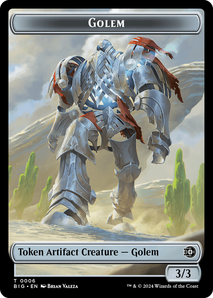 Golem // Plot Double-Sided Token [Outlaws of Thunder Junction: The Big Score Tokens] | Tabernacle Games