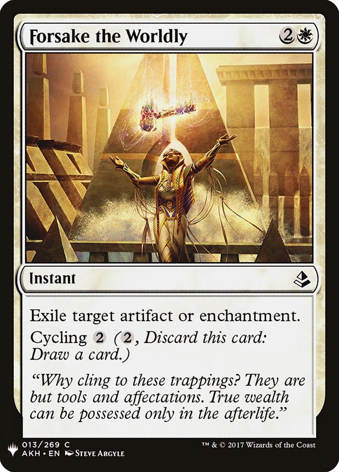 Forsake the Worldly [Mystery Booster] | Tabernacle Games