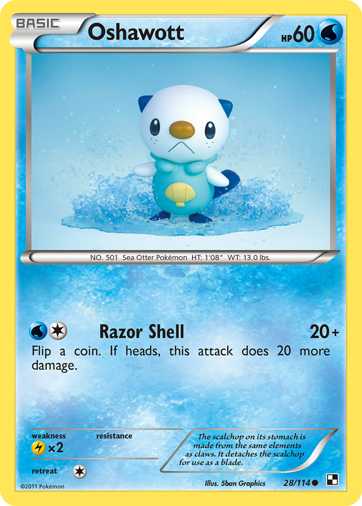 Oshawott (28/114) [Black & White: Base Set] | Tabernacle Games