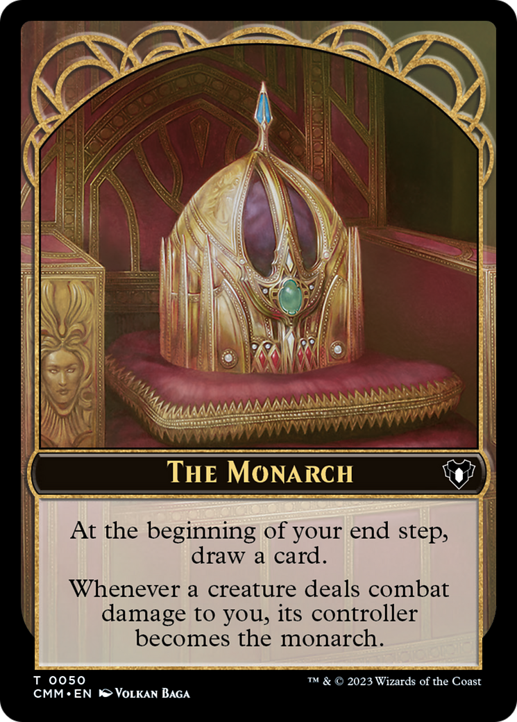 The Monarch // Dwarf Berserker Double-Sided Token [Commander Masters Tokens] | Tabernacle Games