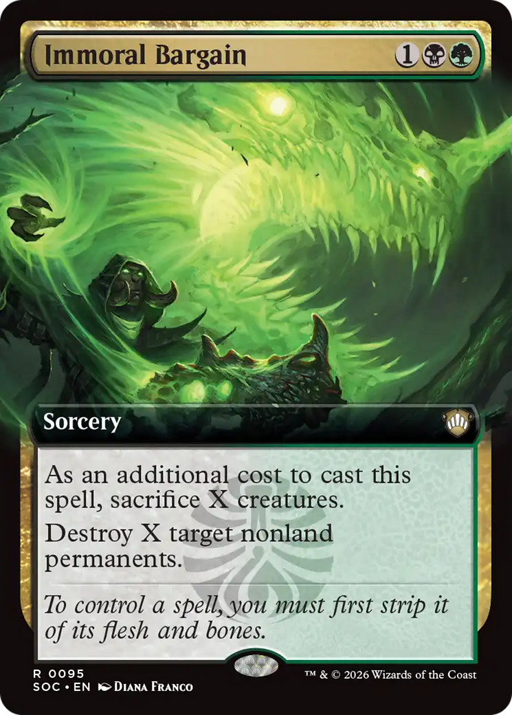 Immoral Bargain (Extended Art) [Secrets of Strixhaven Commander] | Tabernacle Games