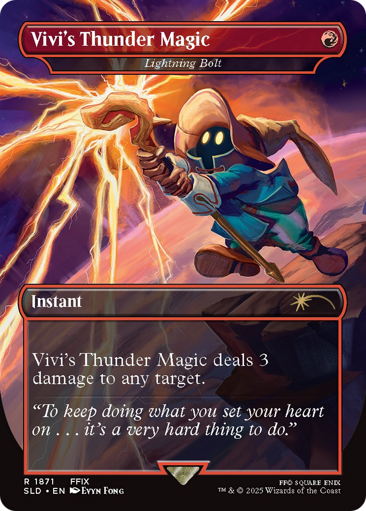 Vivi's Thunder Magic - Lightning Bolt [Secret Lair Drop Series] | Tabernacle Games