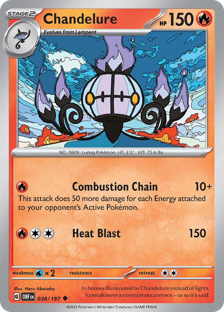 Chandelure (038/197) [Scarlet & Violet: Obsidian Flames] | Tabernacle Games