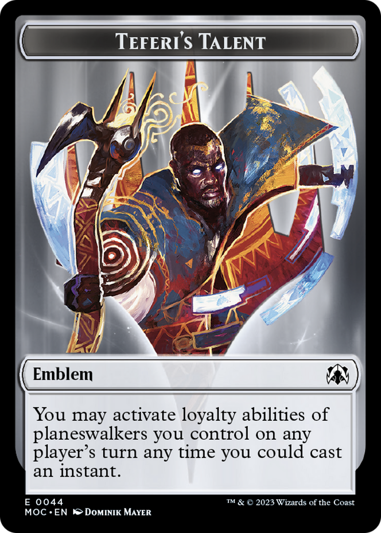 Phyrexian Myr // Teferi's Talent Emblem Double-Sided Token [March of the Machine Tokens] | Tabernacle Games