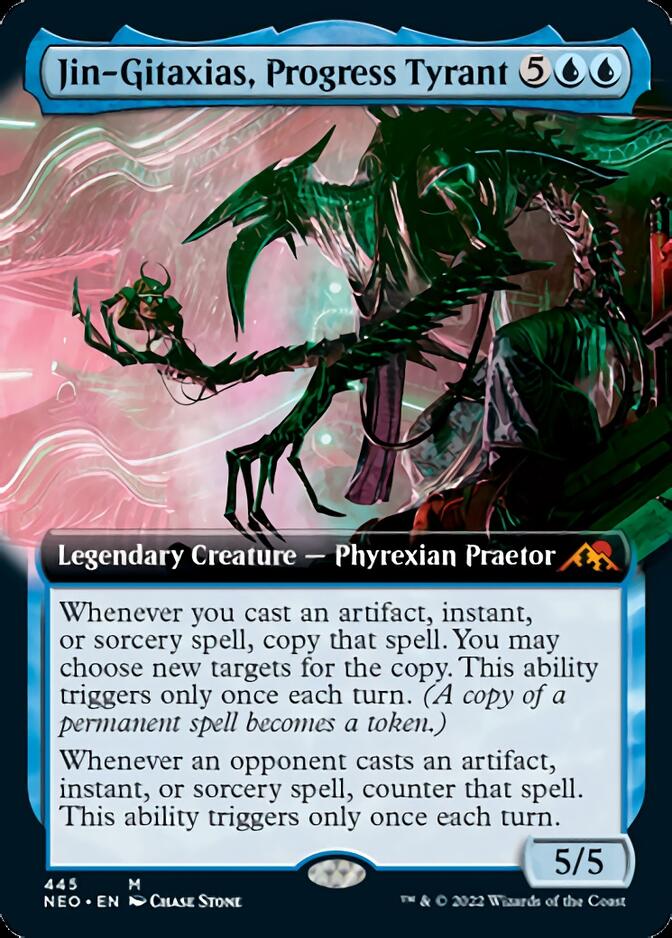 Jin-Gitaxias, Progress Tyrant (Extended Art) [Kamigawa: Neon Dynasty] | Tabernacle Games