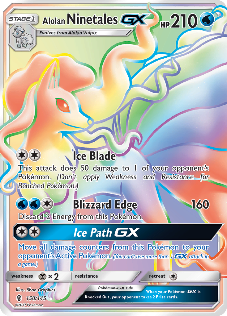 Alolan Ninetales GX (150/145) [Sun & Moon: Guardians Rising] | Tabernacle Games