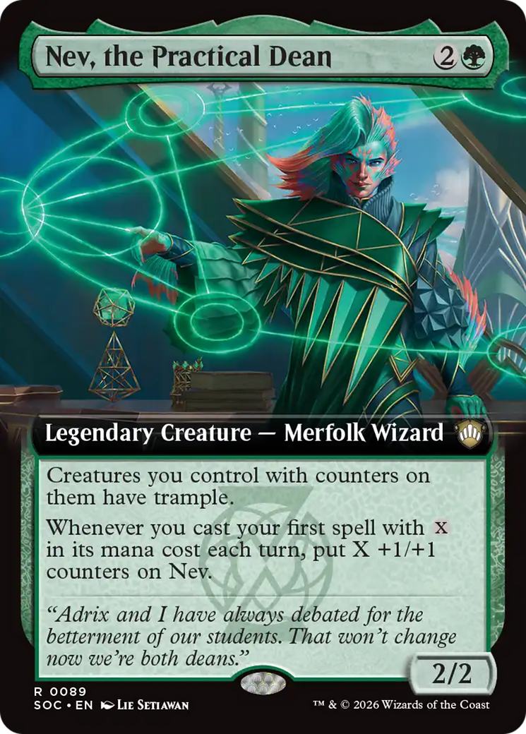Nev, the Practical Dean (Extended Art) [Secrets of Strixhaven Commander] | Tabernacle Games