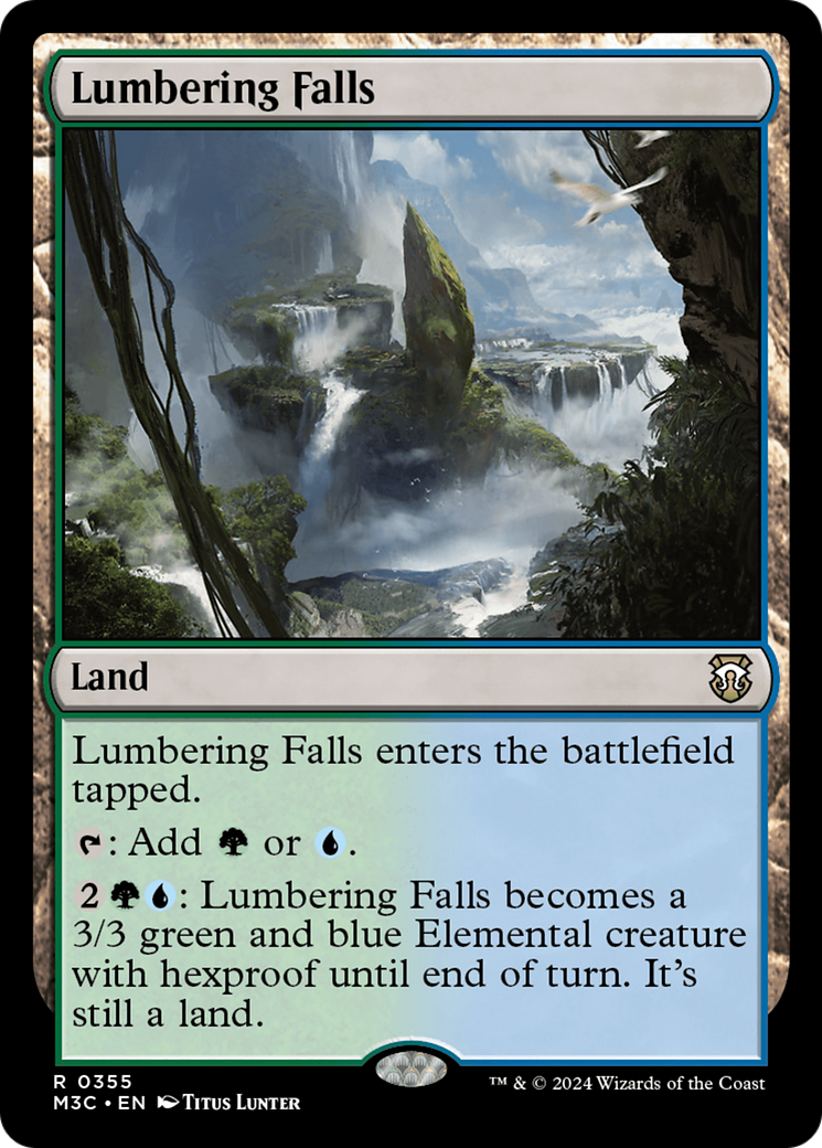 Lumbering Falls (Ripple Foil) [Modern Horizons 3 Commander] | Tabernacle Games