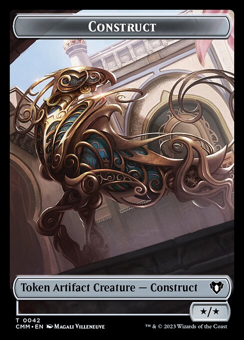 Treasure // Construct (0042) Double-Sided Token [Commander Masters Tokens] | Tabernacle Games