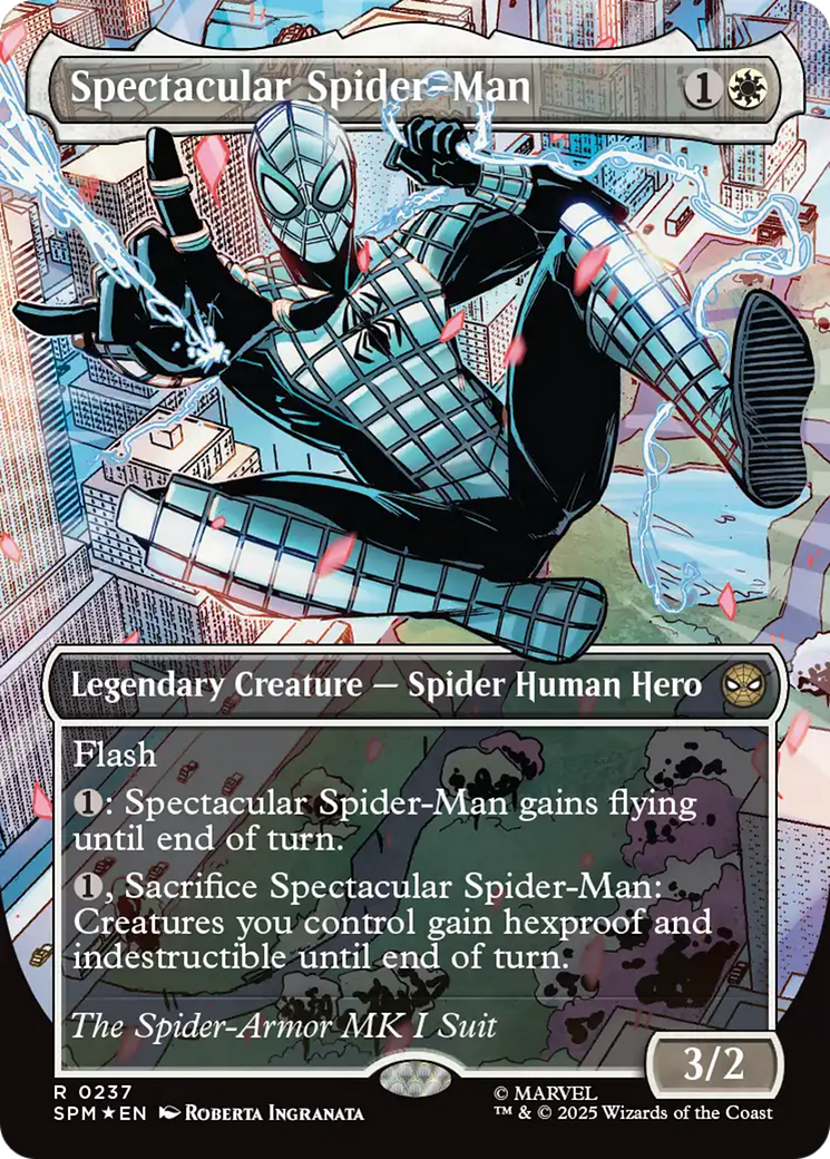 Spectacular Spider-Man (0237) (Borderless) (Textured Foil) [Marvel's Spider-Man] | Tabernacle Games